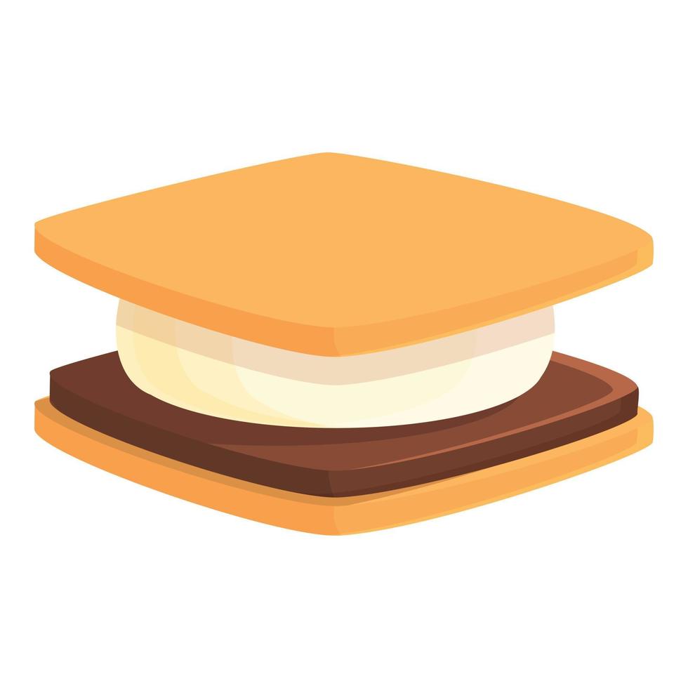 Cute biscuit icon cartoon vector. Fire food vector