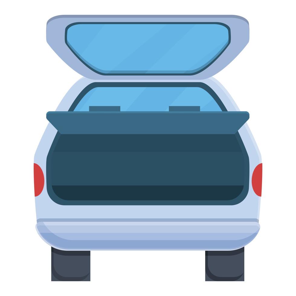 icono de coche de maletero ancho, estilo de dibujos animados vector