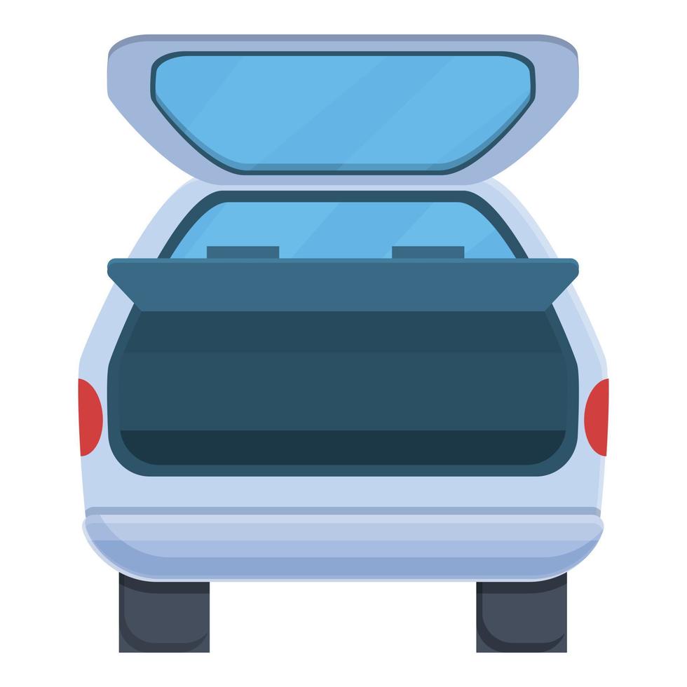 Wide trunk car icon, cartoon style vector