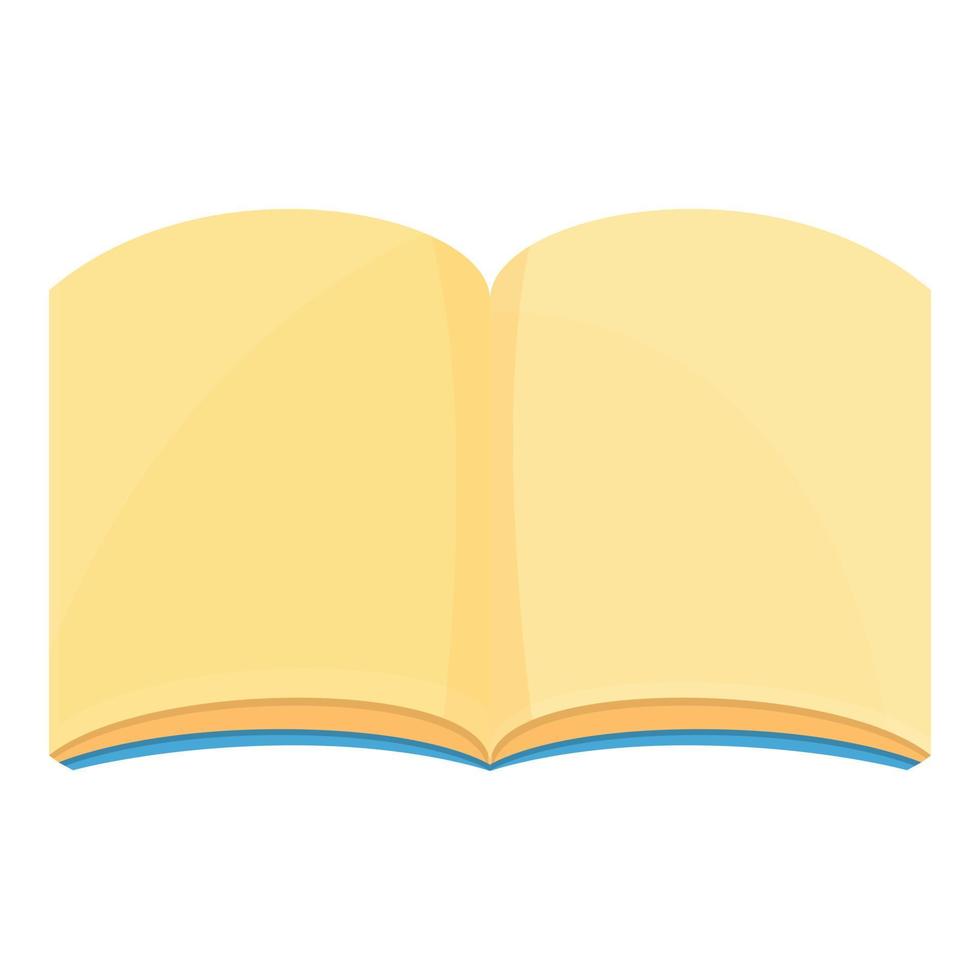 Open school book icon, cartoon style vector