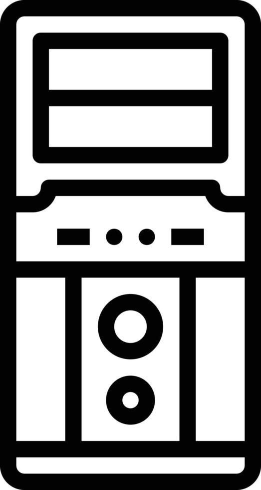 case computer pc cpu accessory - outline icon vector