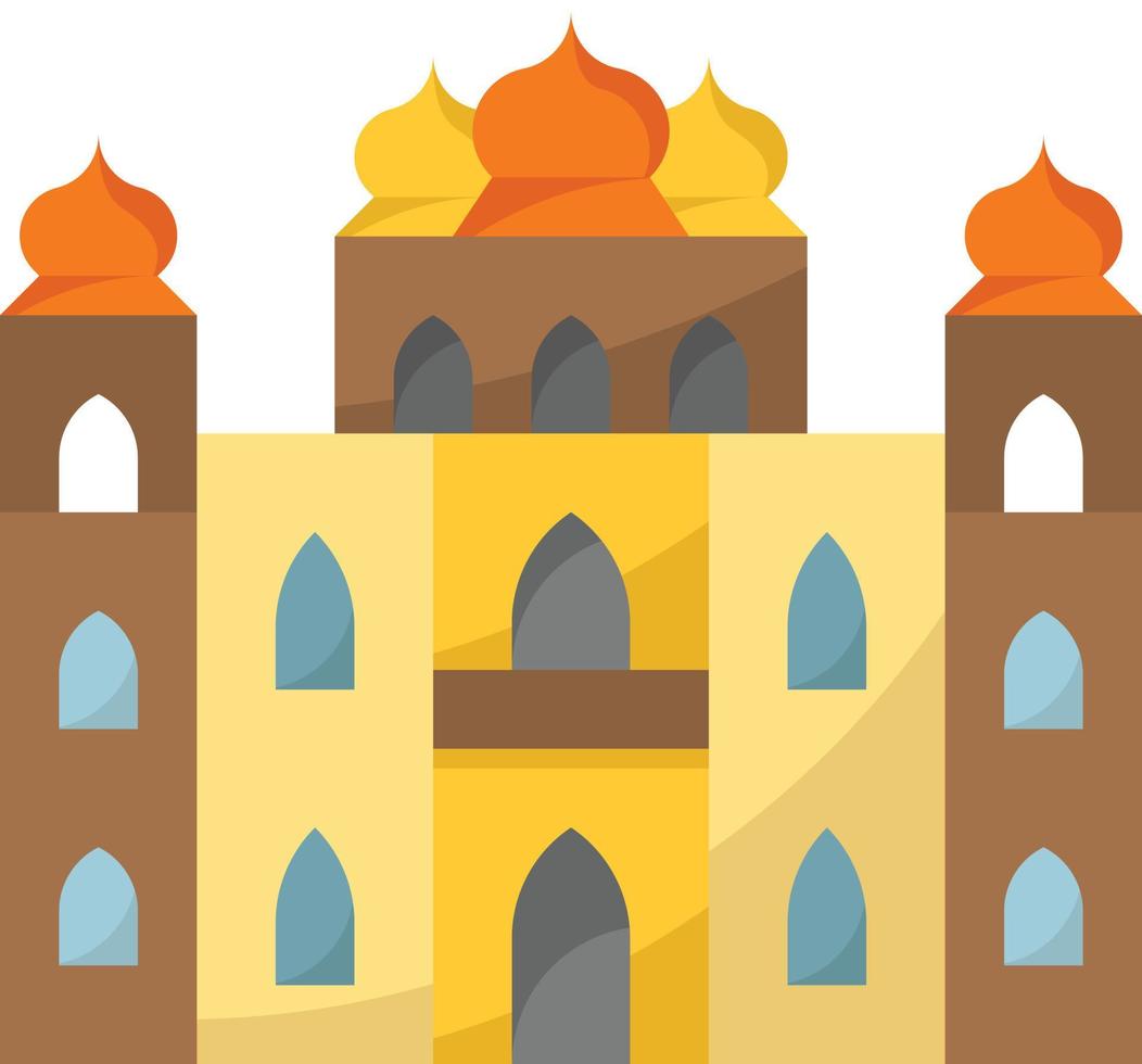 palace king estate castle building - flat icon vector