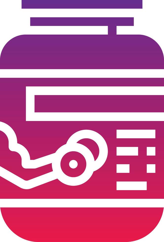 whey protien muscle diet nutrition - solid gradient icon vector