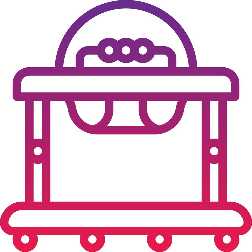 walker childhood training baby accessories - gradient icon vector