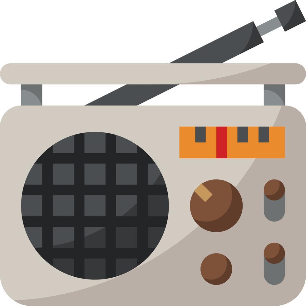 radio music musical instrument - flat icon vector