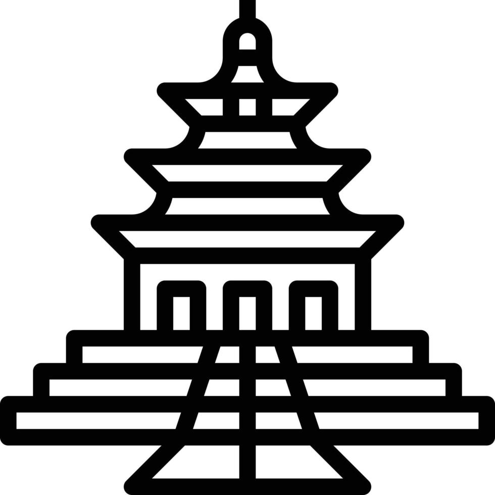 temple of heaven temple chinese religious travel - outline icon vector