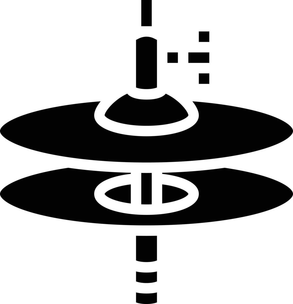 hi hat music musical instrument - solid icon vector