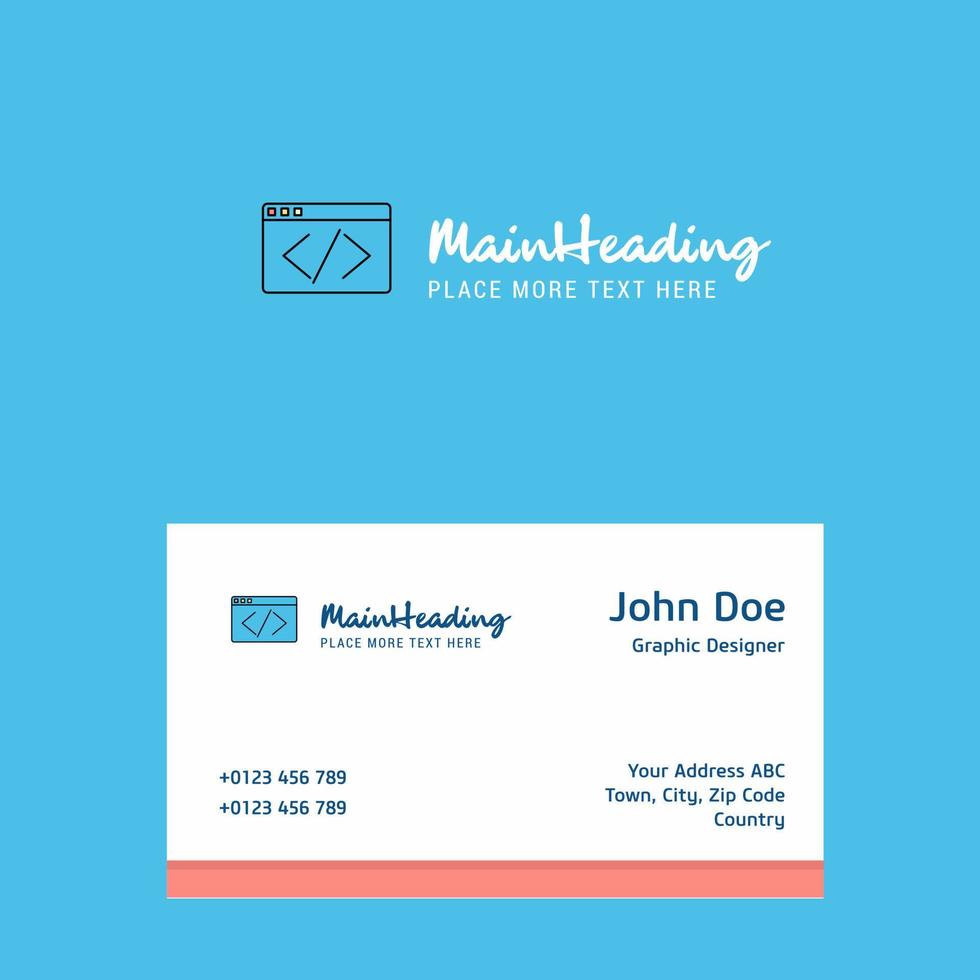 Code logo Design with business card template Elegant corporate identity Vector
