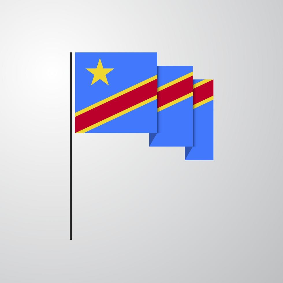 Comoros waving Flag creative background vector