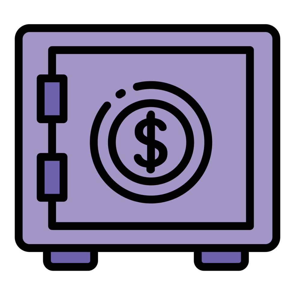 vector de contorno de icono seguro de dinero. efectivo de la aplicación