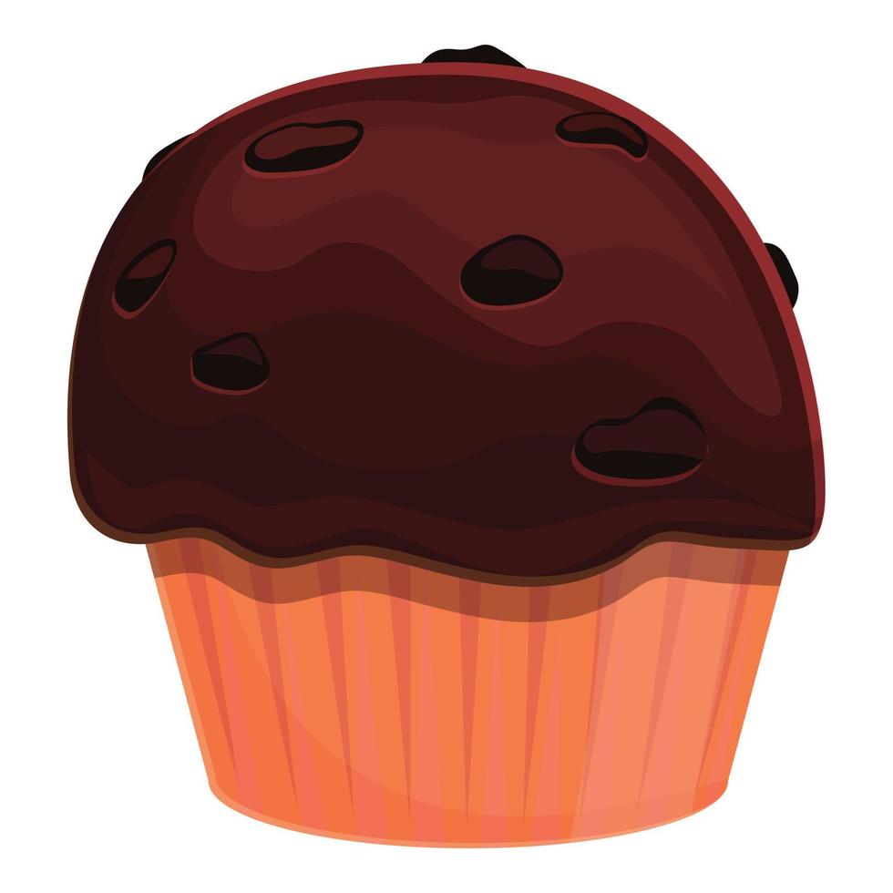 Bakery muffin icon, cartoon and flat style vector