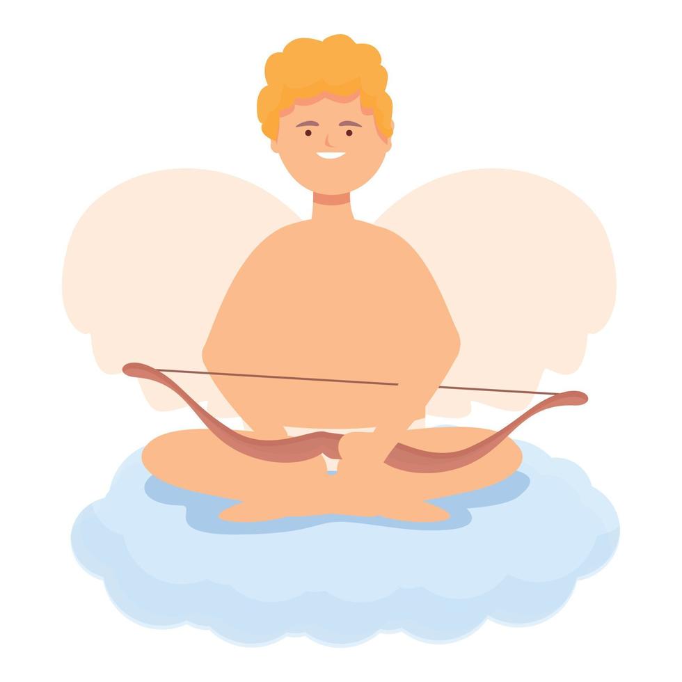 February cupid icon cartoon vector. Love day vector