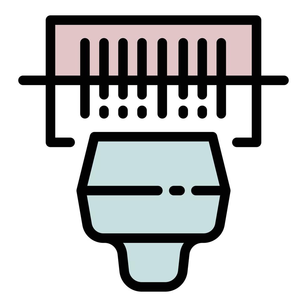 Barcode scanner icon outline vector. Mobile code vector