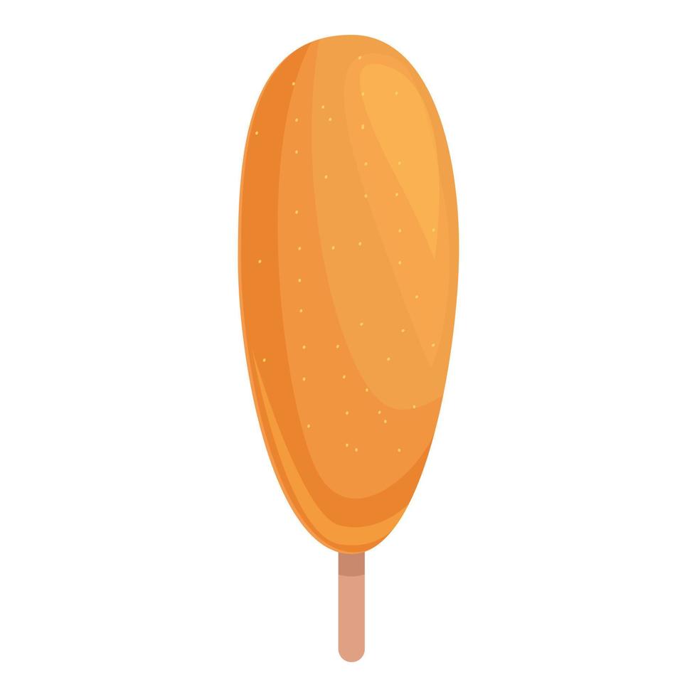 Dessert corn dog icon cartoon vector. Food stick vector