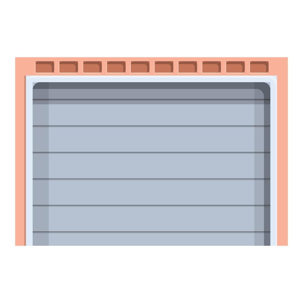 Garage smart gate icon, cartoon and flat style vector
