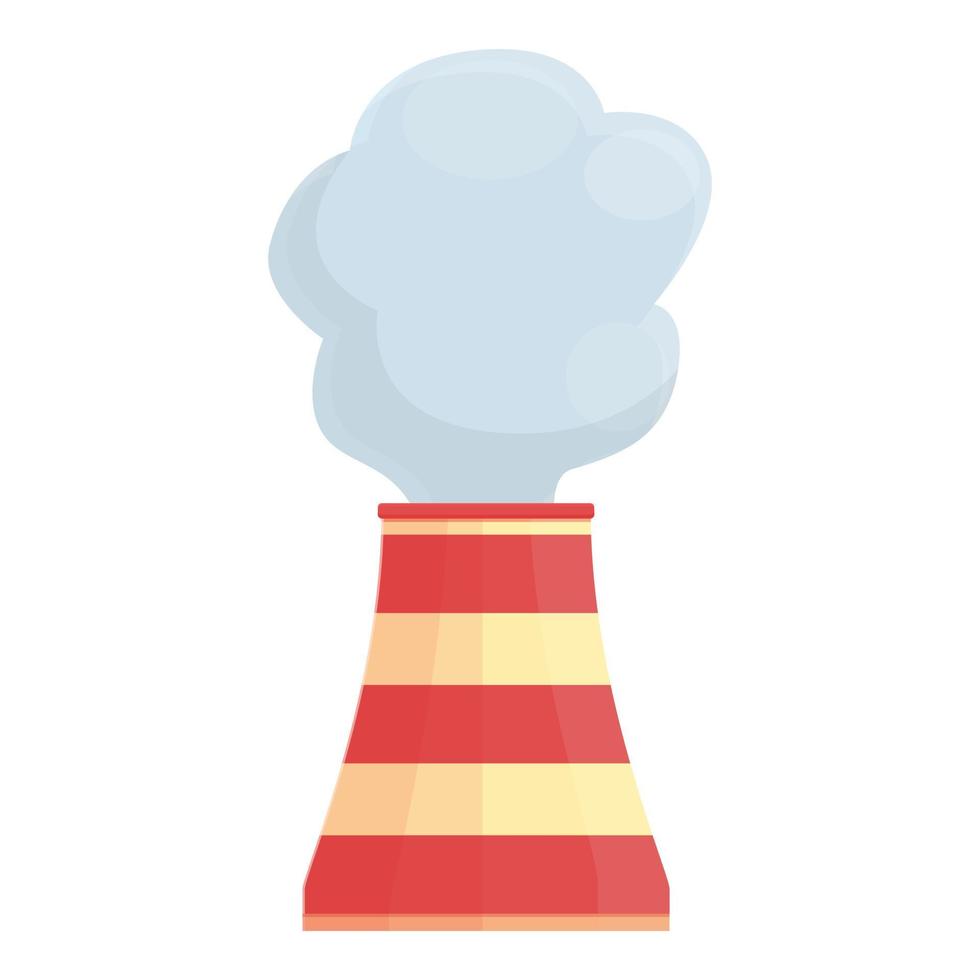 icono de chimenea industrial, estilo de dibujos animados vector