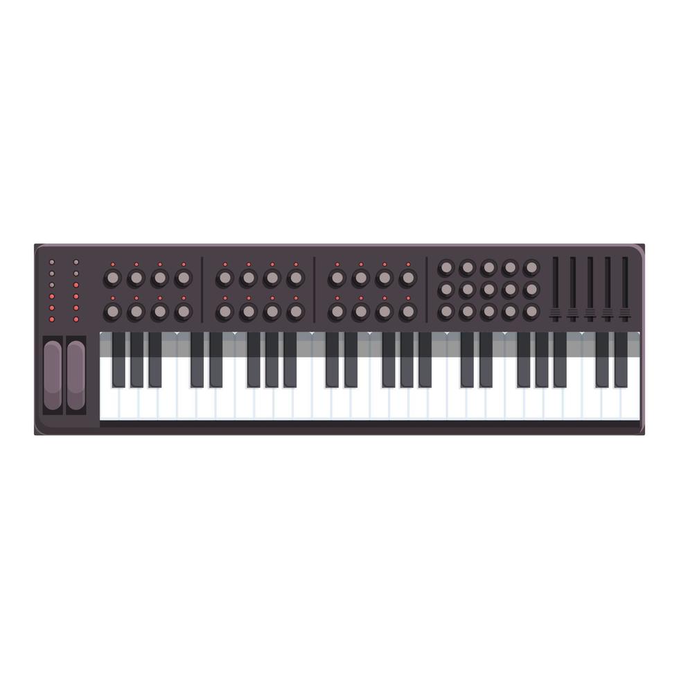 Synthesizer controller icon cartoon vector. Dj music vector