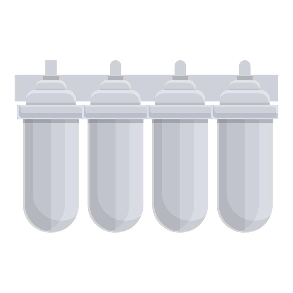 Stage water purification icon, cartoon style vector