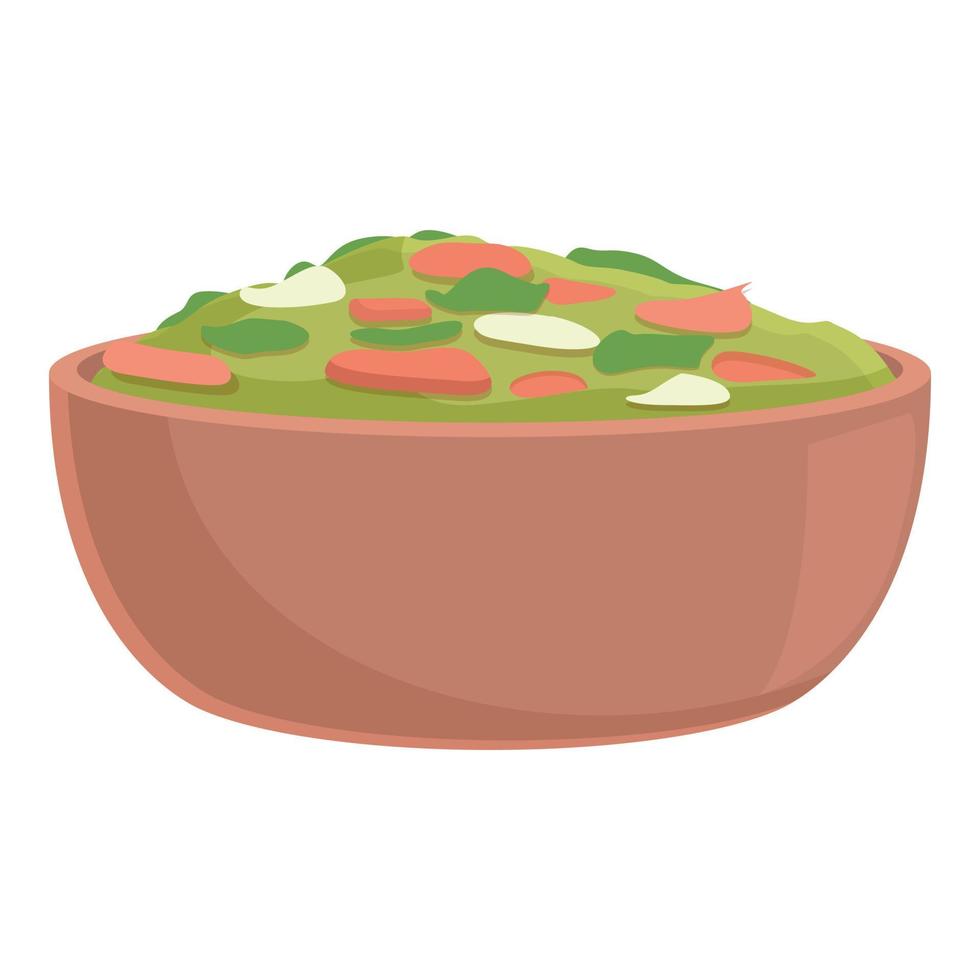 Brazilian salad icon cartoon vector. Baked food vector