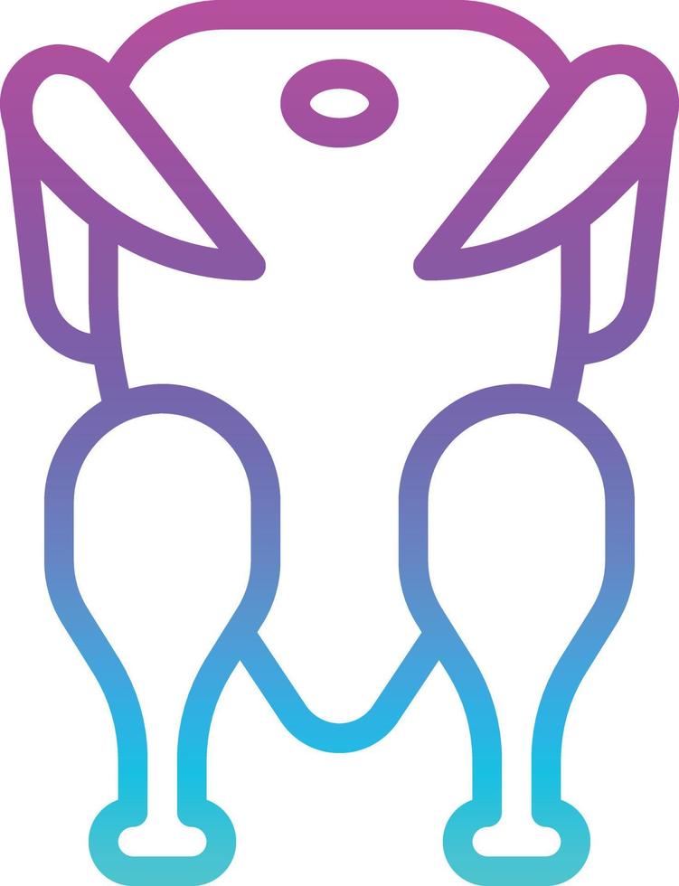 chicken diet nutrition protien - gradient icon vector