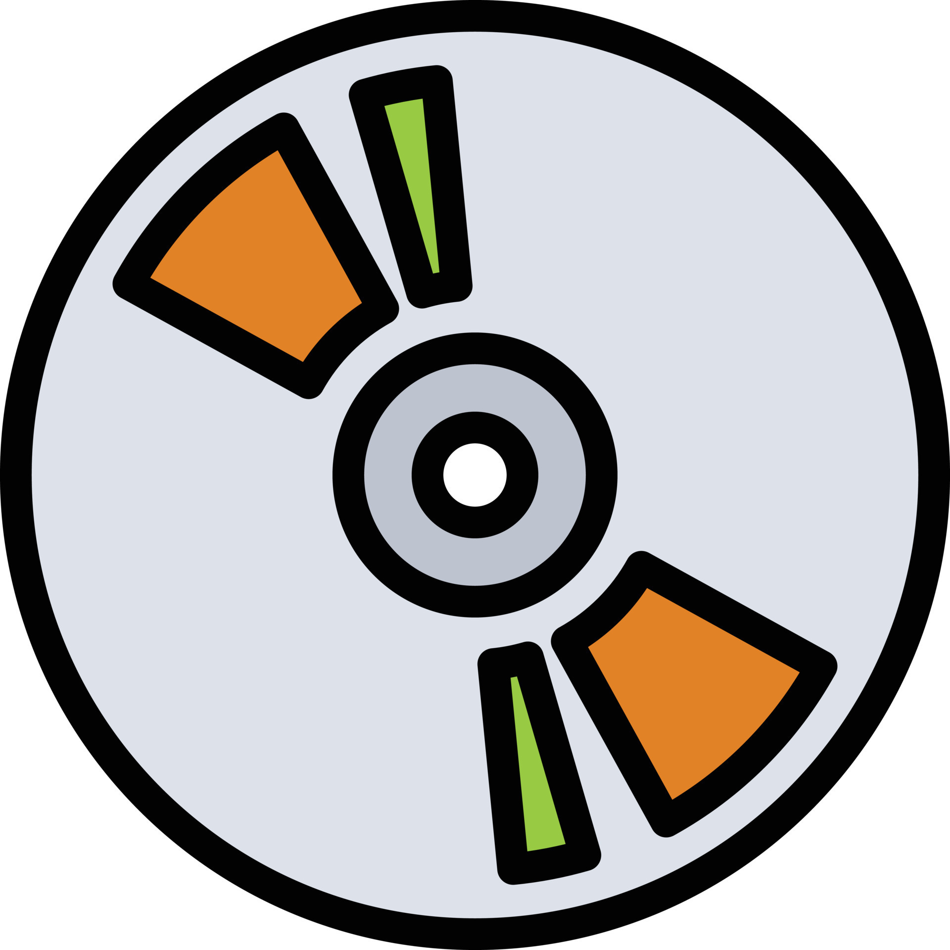cd rom dvd computer accessory filled outline icon 14347906 Vector Art
