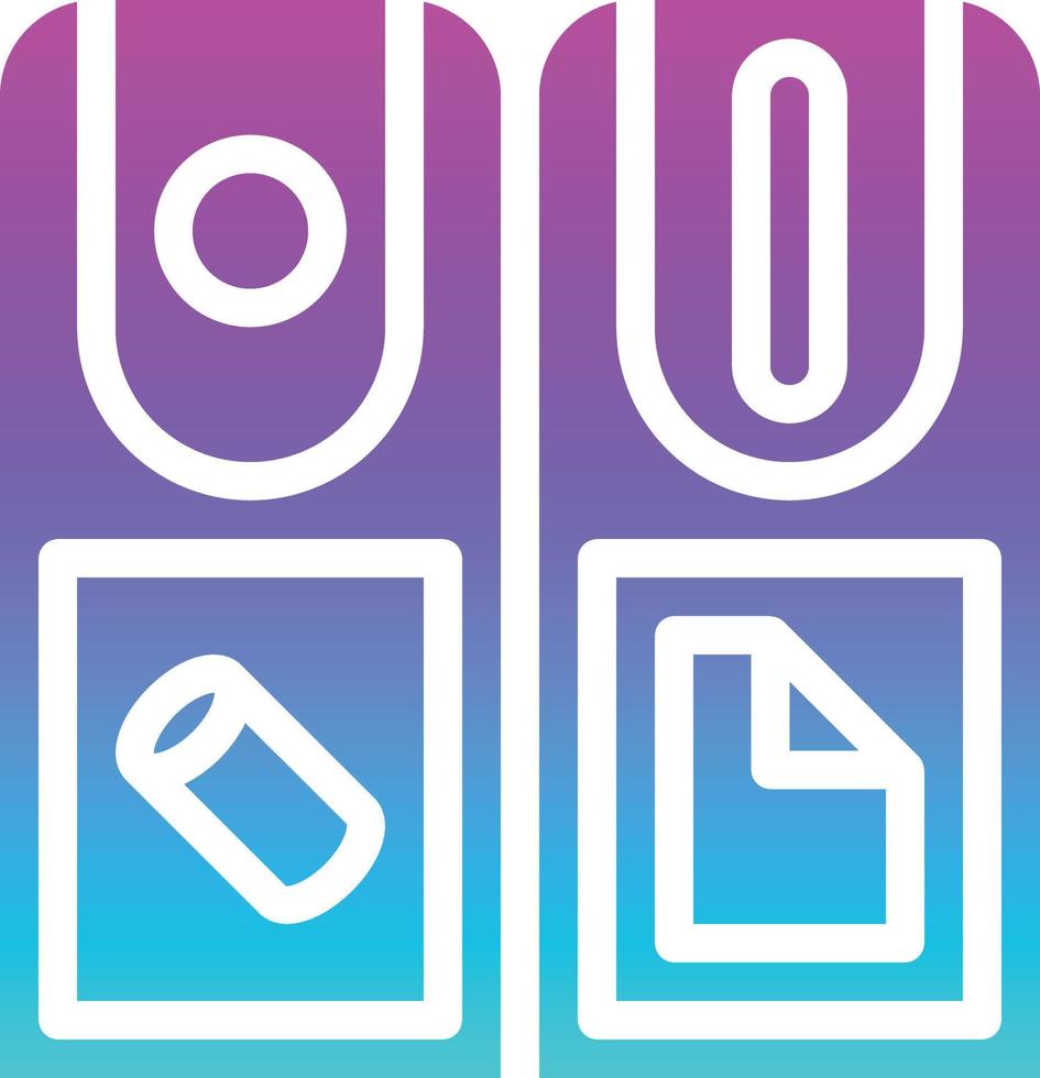 bin recycle trash can paper - solid gradient icon vector