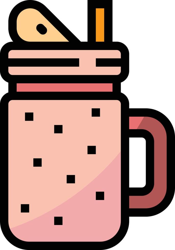 smoothies diet nutrition fruit apple - filled outline icon vector