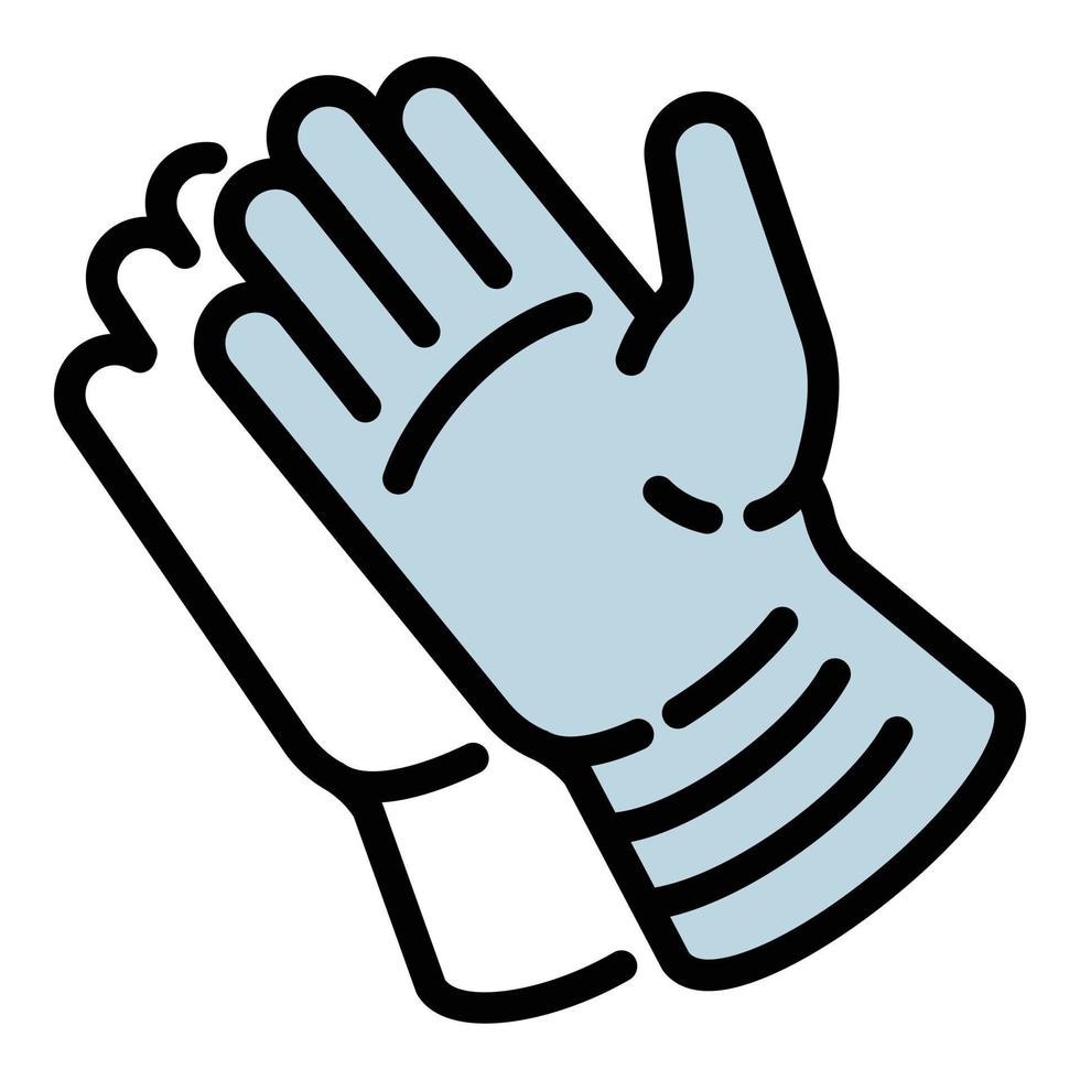 Fencer gloves icon outline vector. Mask duel vector