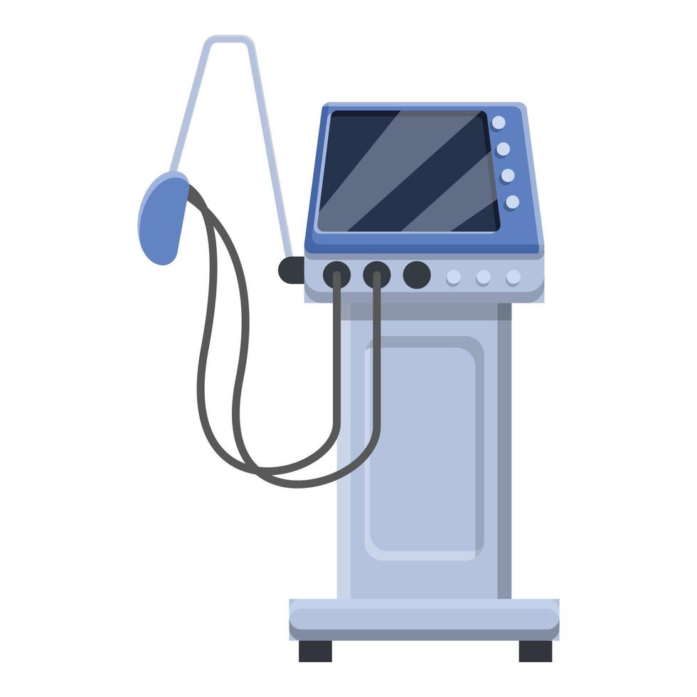 Emergency ventilator medical machine icon, cartoon style vector