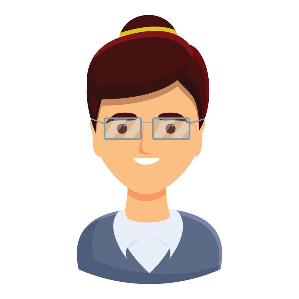 Teacher icon, cartoon style vector