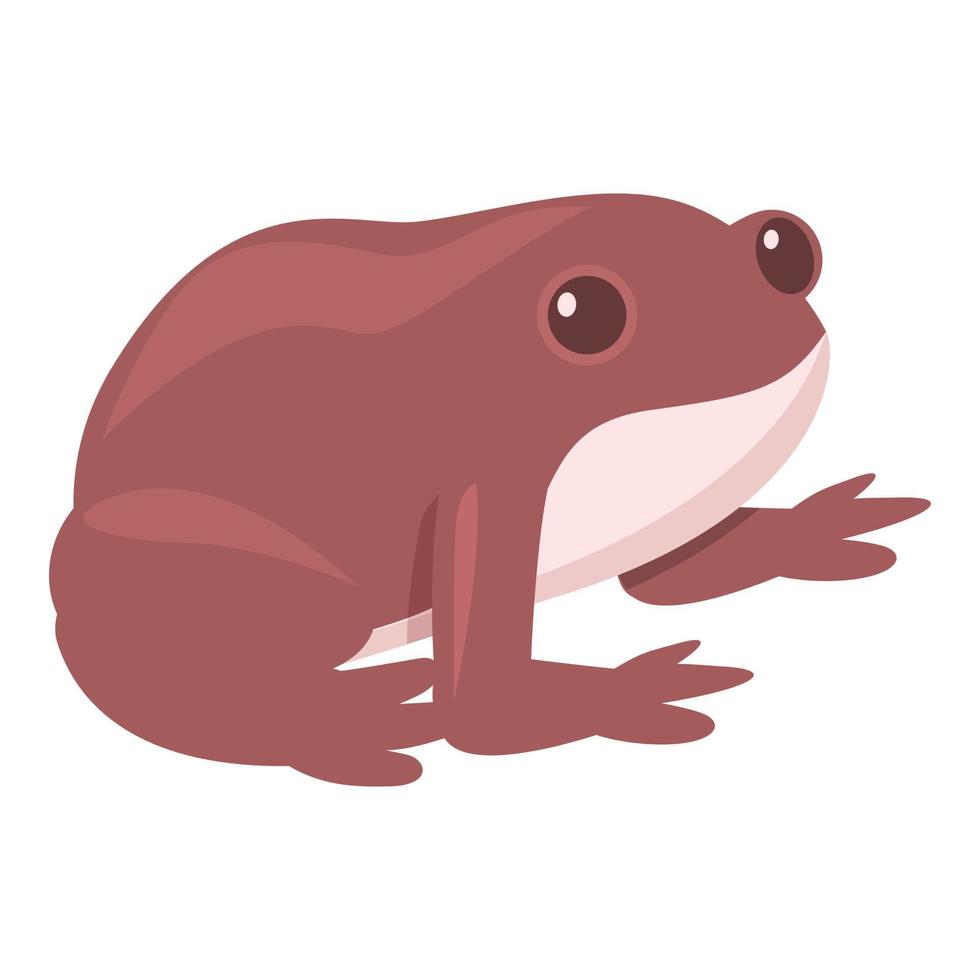 vector de dibujos animados de icono de rana roja. lindo sapo