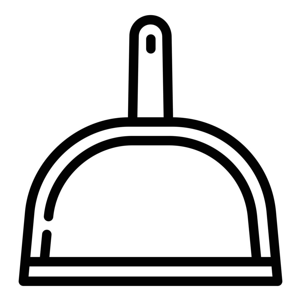 Dust pan icon, outline style vector