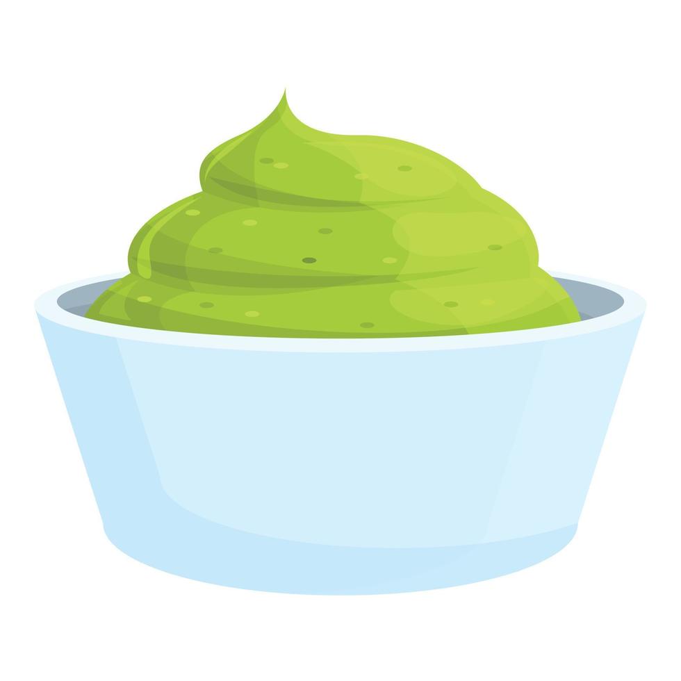 icono de ingrediente de wasabi, dibujos animados y estilo plano vector