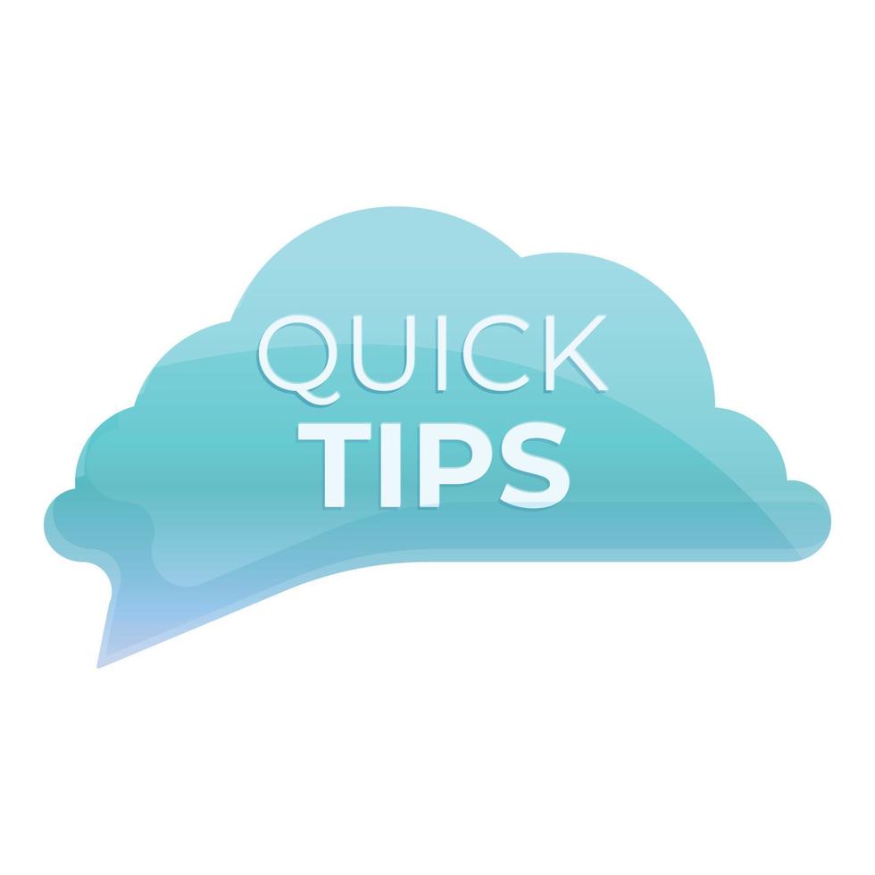 Tips cloud icon, cartoon style vector