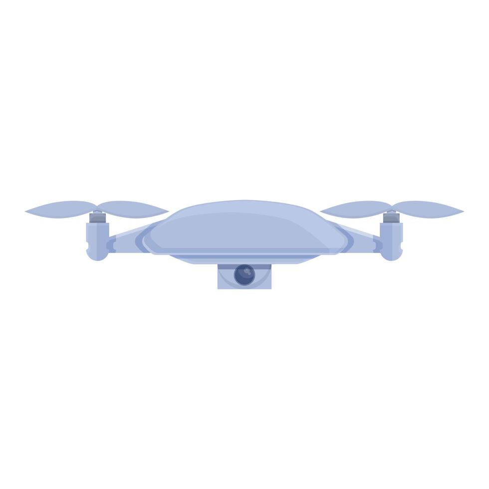 Flying drone icon cartoon vector. Aerial camera vector