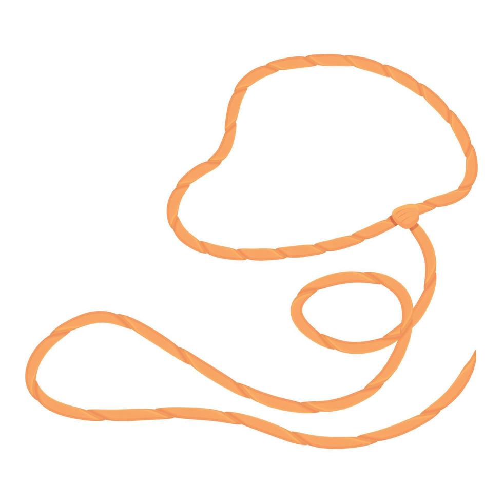 Learning lasso icon, cartoon style vector