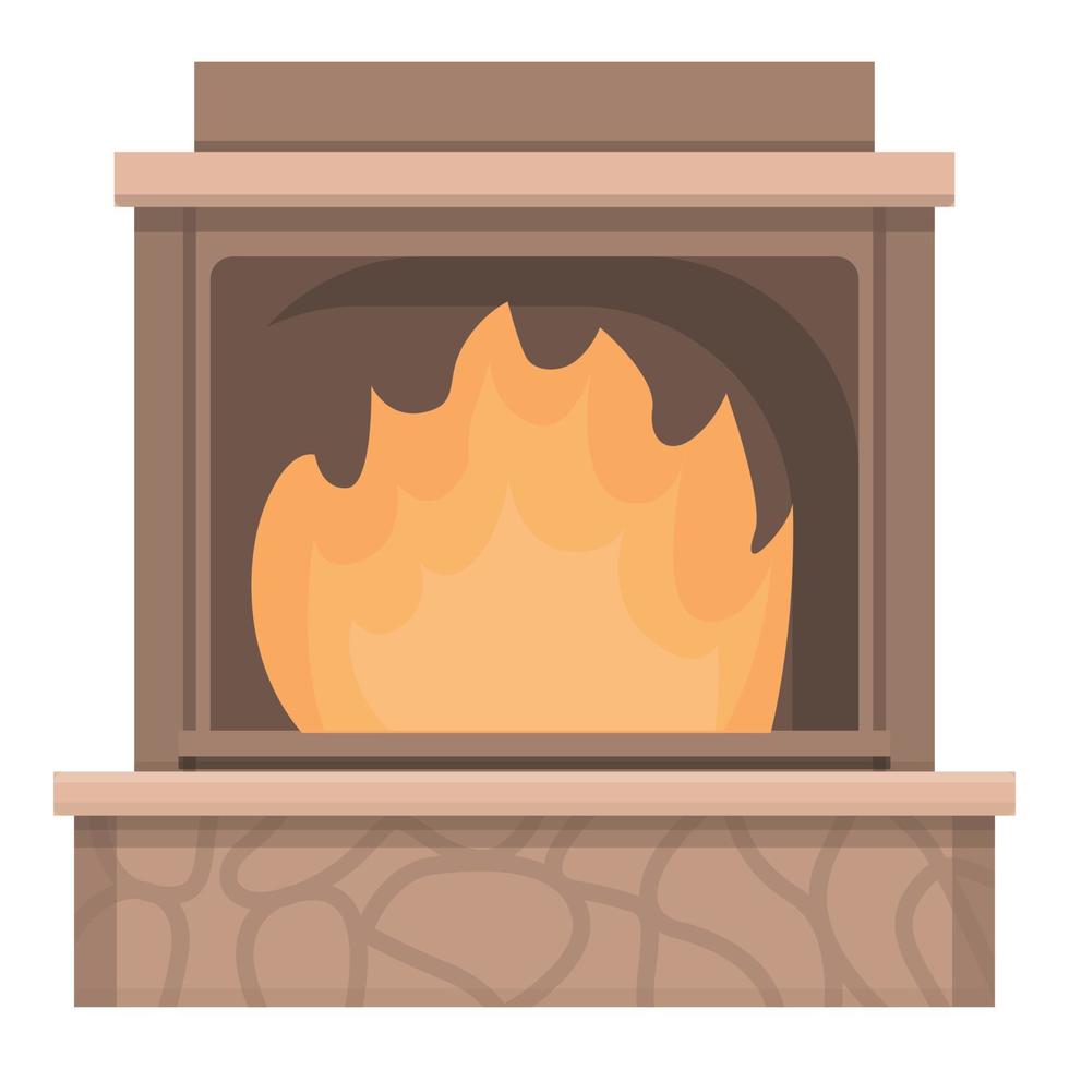 vector de dibujos animados de icono de horno italiano. fuego ardiente