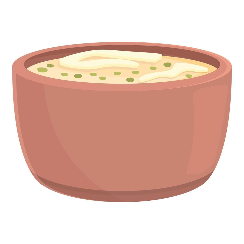 vector de dibujos animados de icono de sopa de salsa. comida asiática