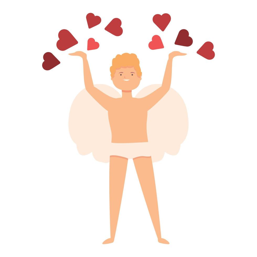 vector de dibujos animados de icono de Cupido de San Valentín. San Valentin o Dia de Amor