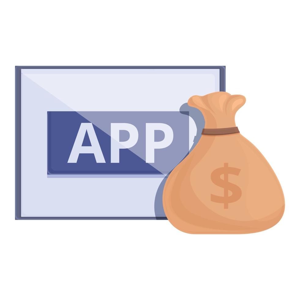 Online money app icon cartoon vector. Funnel blog vector