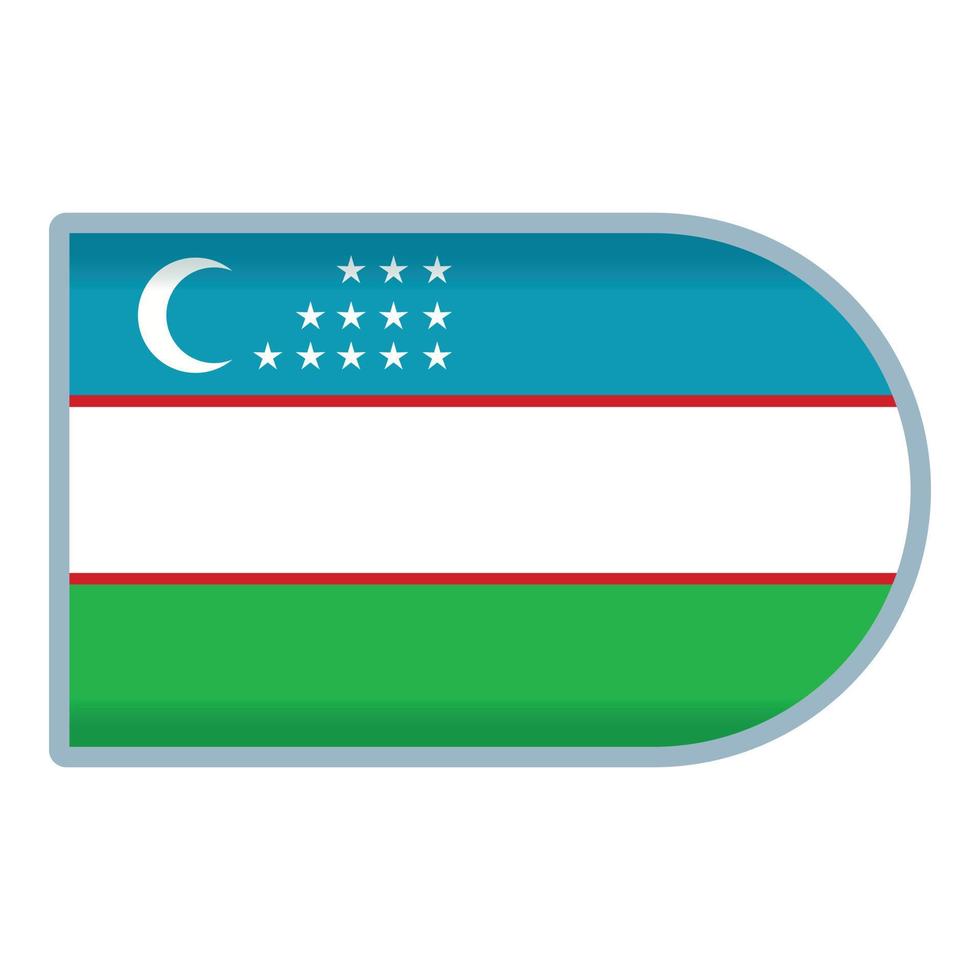 uzbekistán islam icono vector de dibujos animados. mapa de la bandera