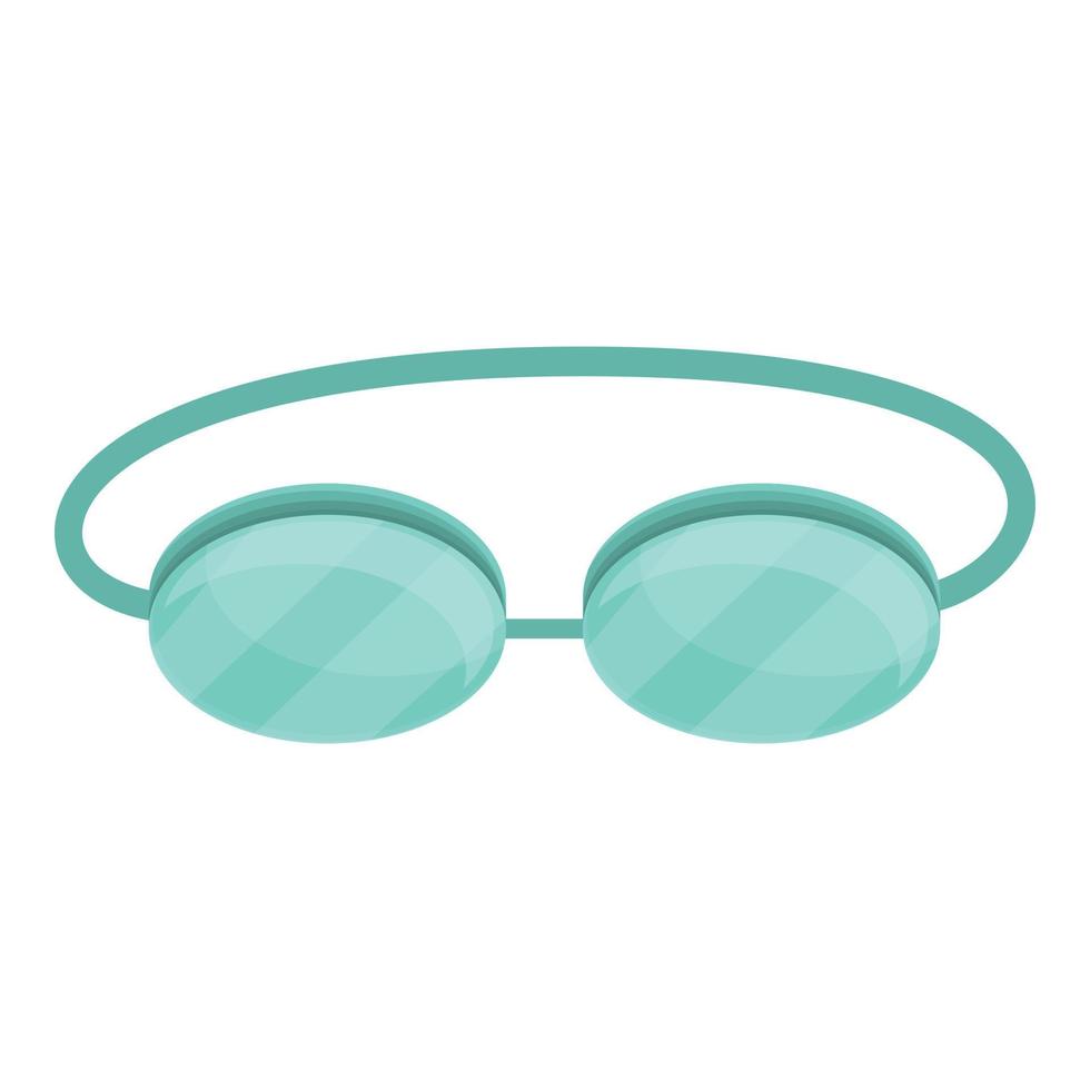Solarium eyeglasses icon, cartoon style vector