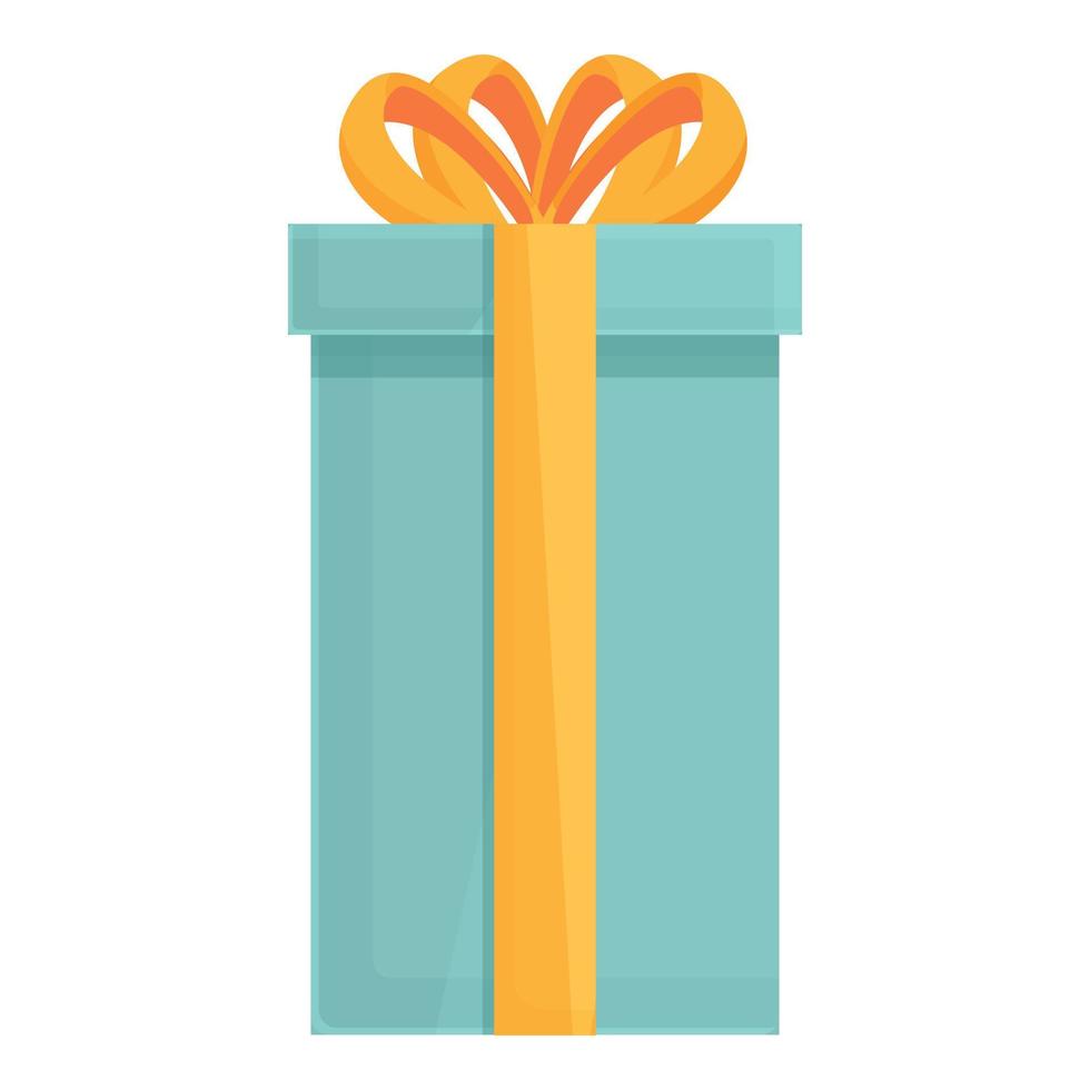 Win gift box icon cartoon vector. Present package vector