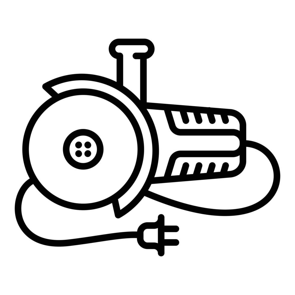 Home angle grinder icon, outline style vector