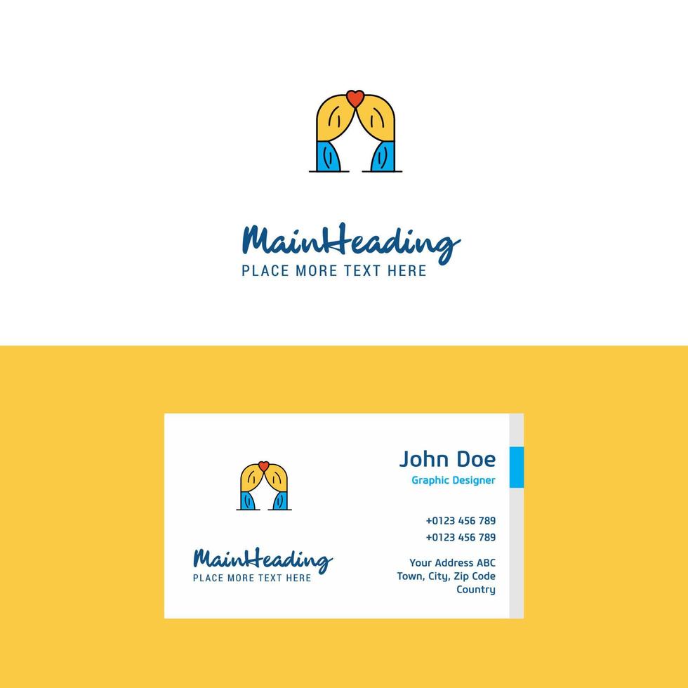 Flat Curtain Logo and Visiting Card Template Busienss Concept Logo Design vector