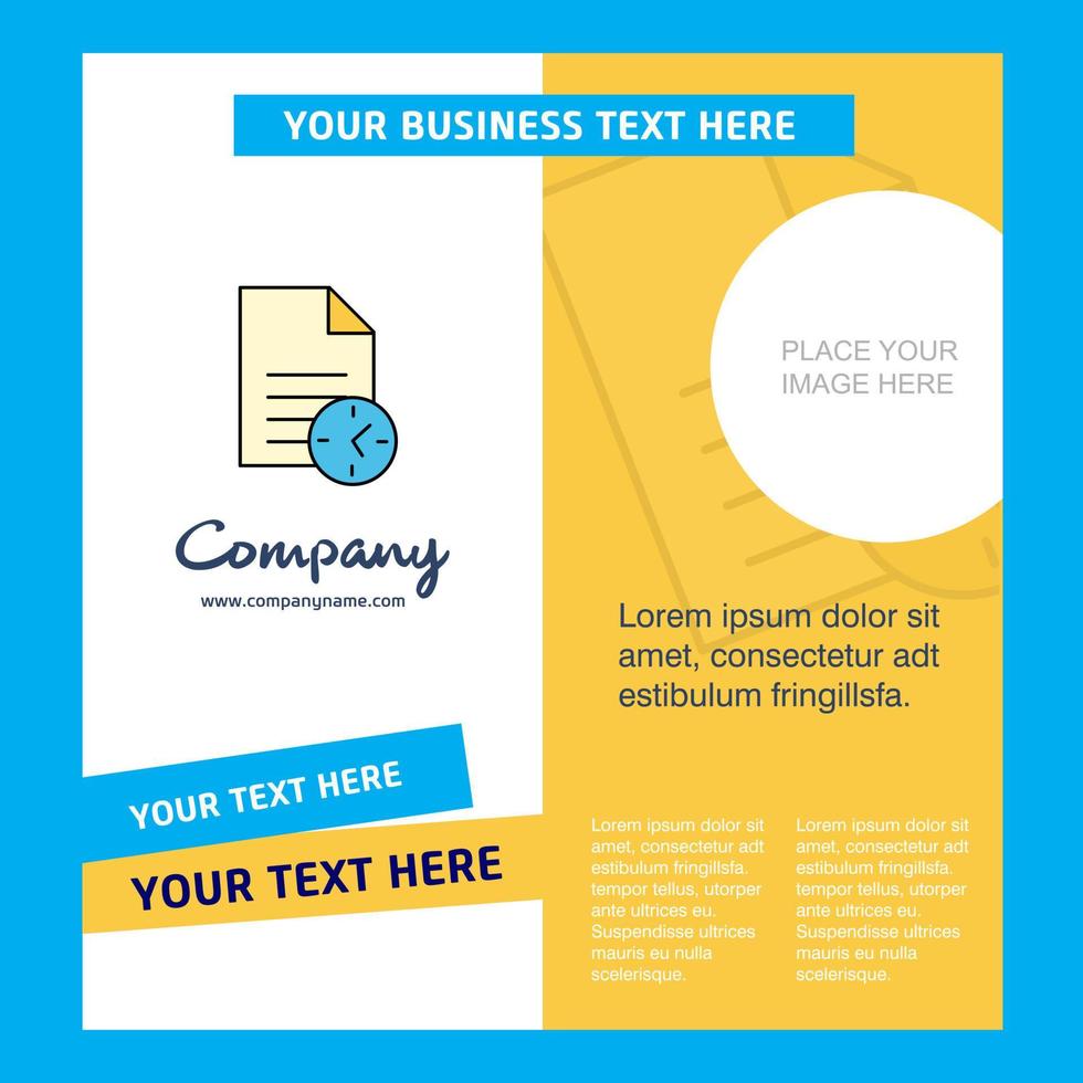 Task on time Company Brochure Template Vector Busienss Template