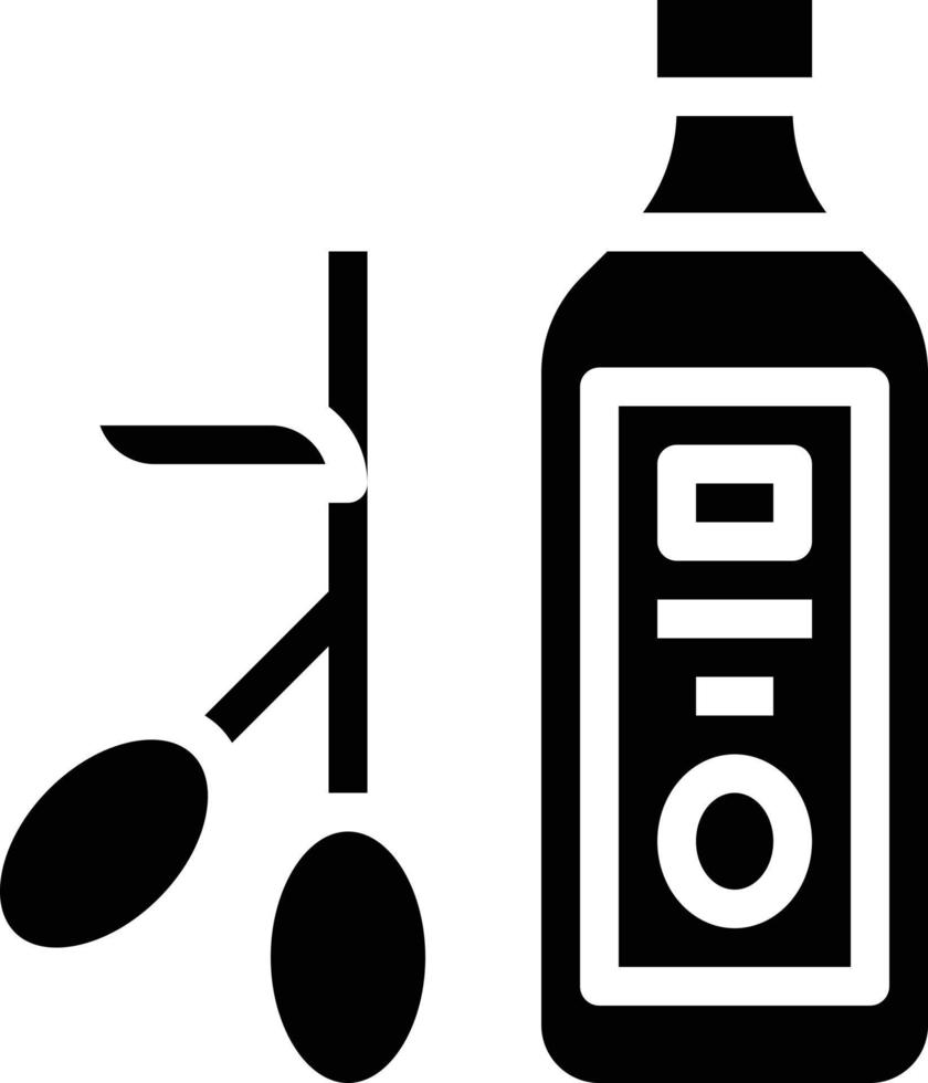 olive oil diet nutrition - solid icon vector