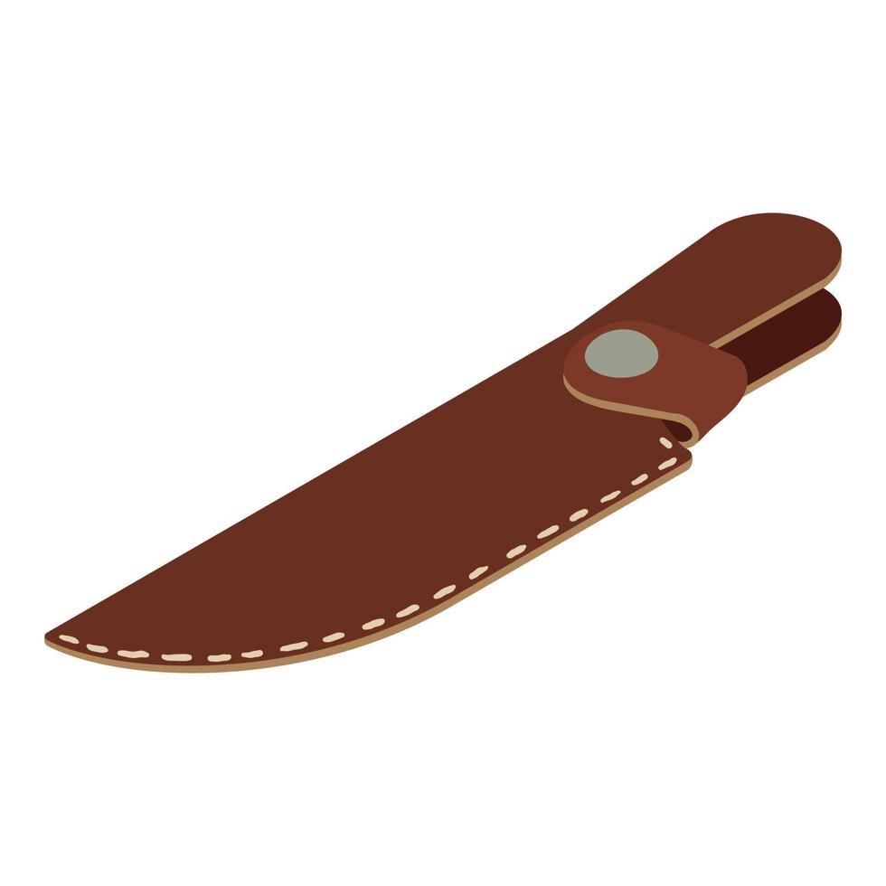 Hunting cover knife icon, isometric style vector