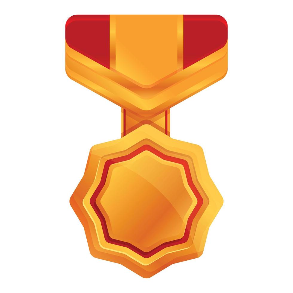 Ranking medal icon, cartoon style vector