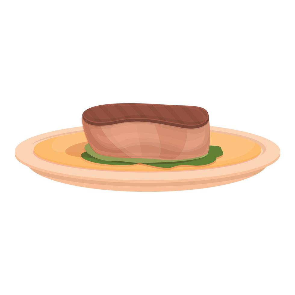 vector de dibujos animados de icono de foie gras de cocina. paté de carne